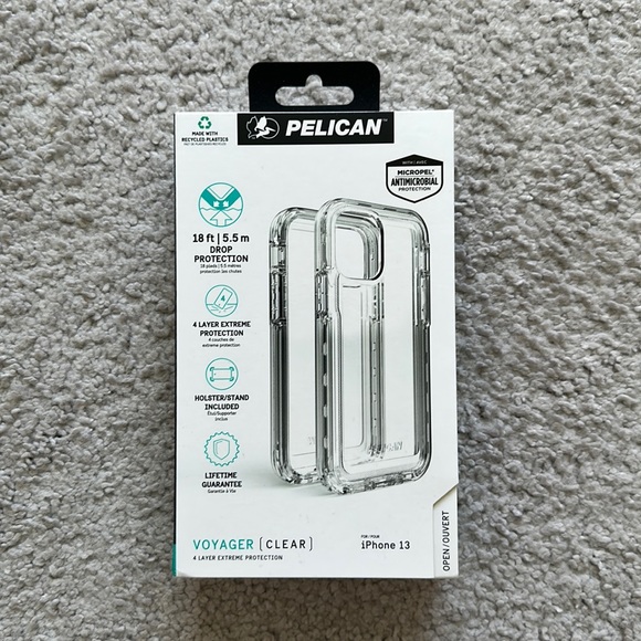 Pelican clear iPhone 13 case with holster/stand - Picture 1 of 7